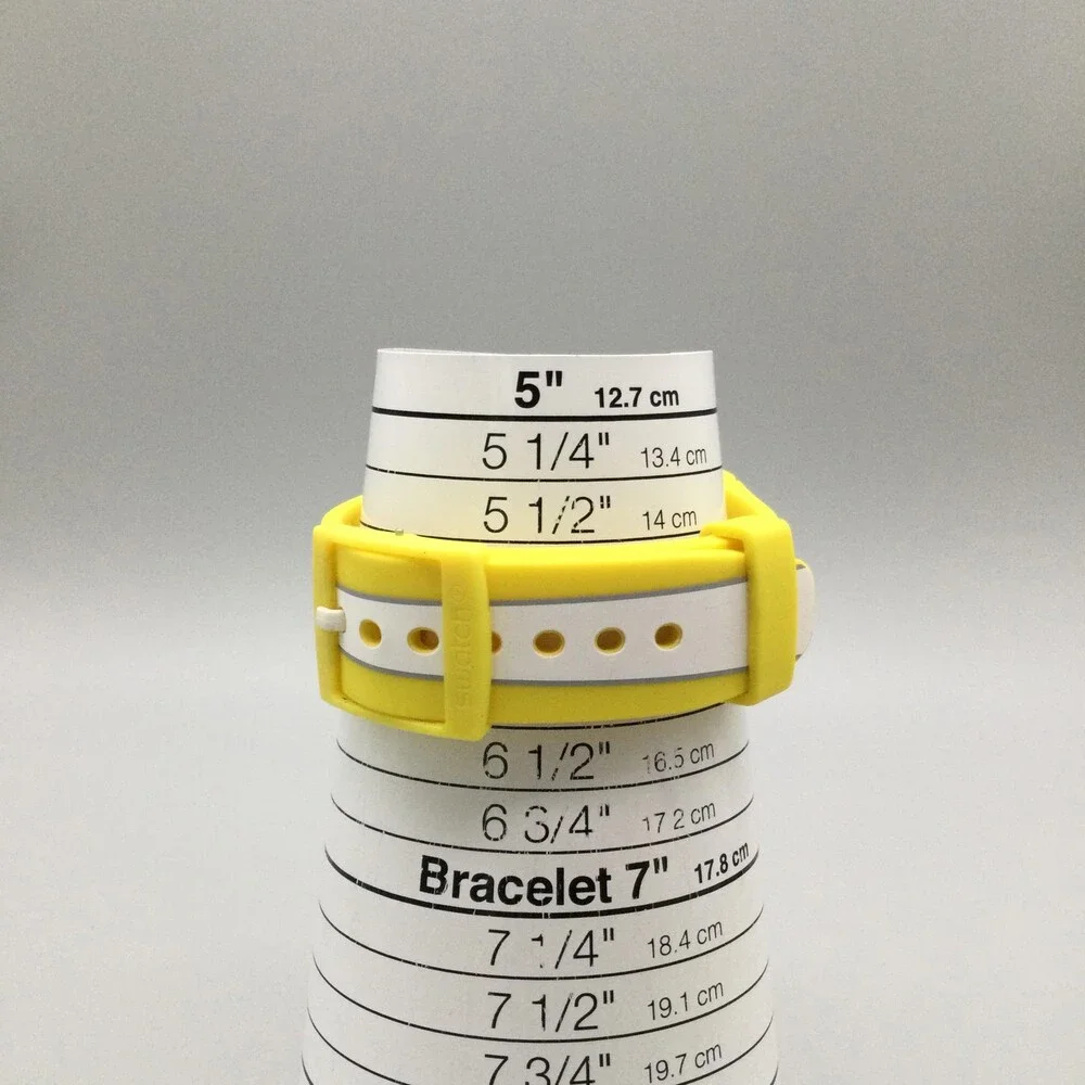 Swatch Amorogs Chronograph Mens Watch 42mm Yellow Dial SUSJ100 New Battery - Picture 12 of 14